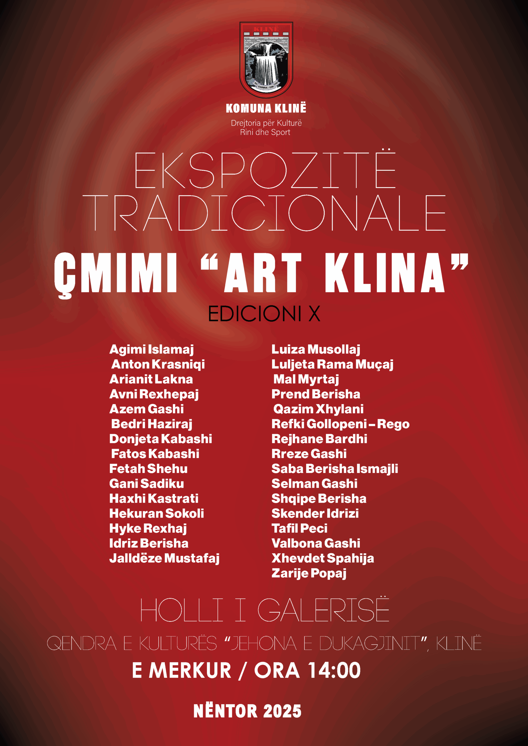 EKSPOZITA TRADICIONALE ÇMIMI “ART KLINA” EDIXIONI X-TË