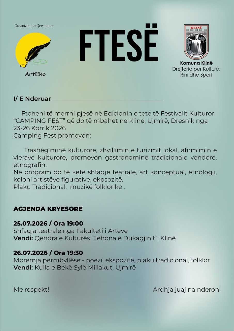 Camping Fest – Edicioni VIII-23 – 26 Korrik 2026
